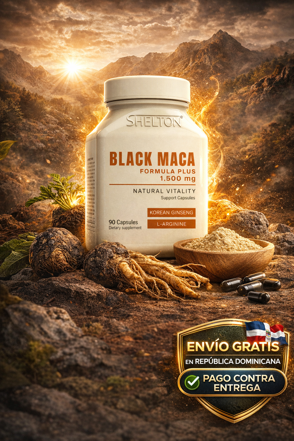 Black Maca 1500mg x90 Cápsulas 🔥