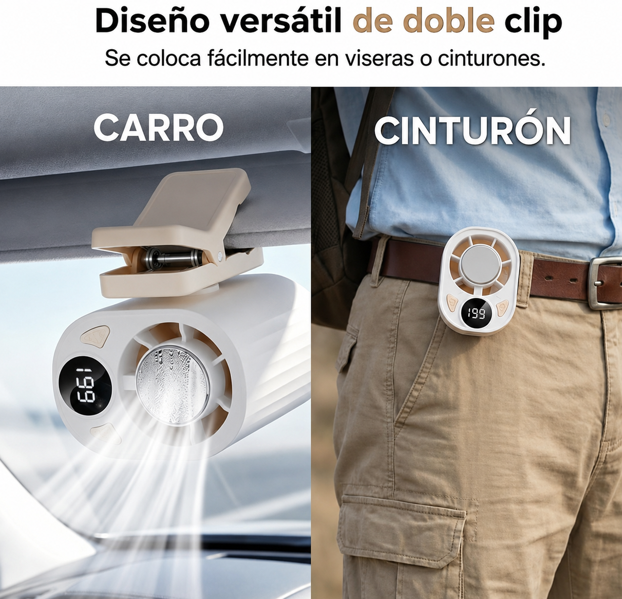 Mini Abanico que enfría Portátil con Clip 🥶❄️