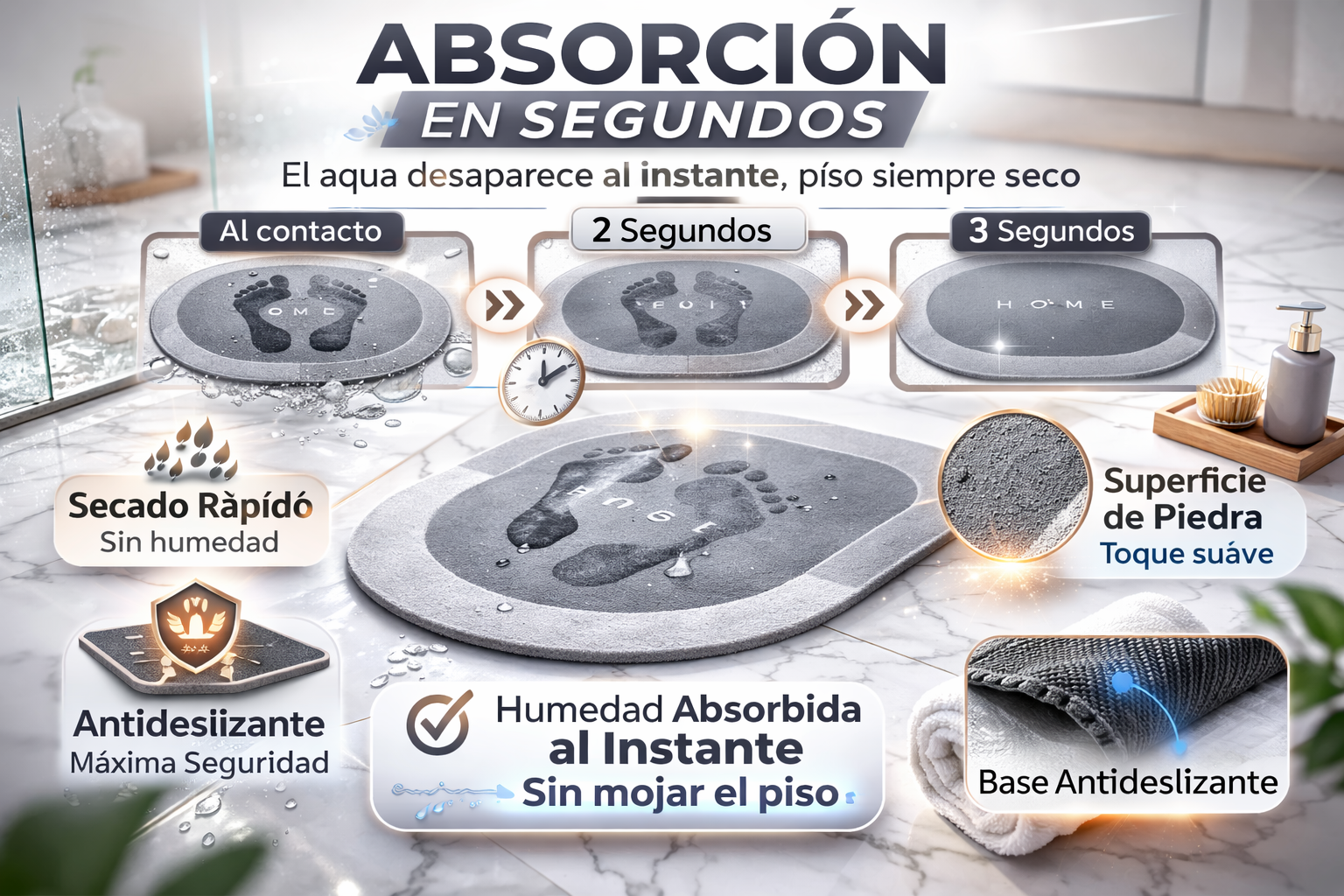 Alfombra Antideslizante 40x60 cm