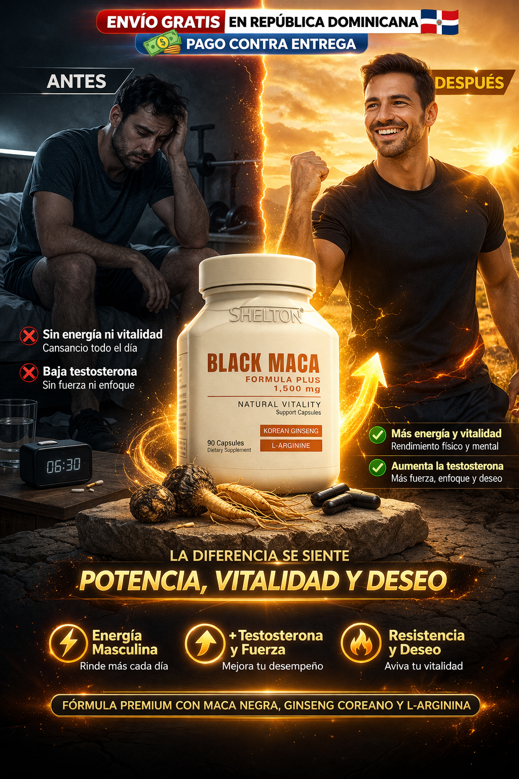 Black Maca 1500mg x90 Cápsulas 🔥