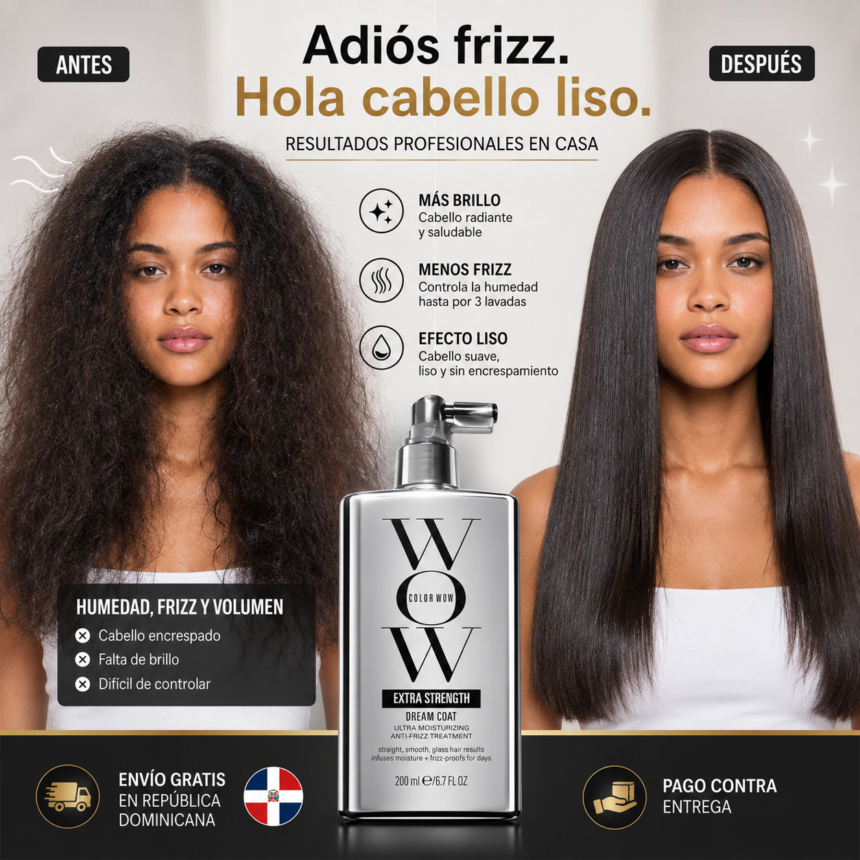 Tratamiento Anti-Frizz Extra Fuerte para Cabello Liso – Color Wow