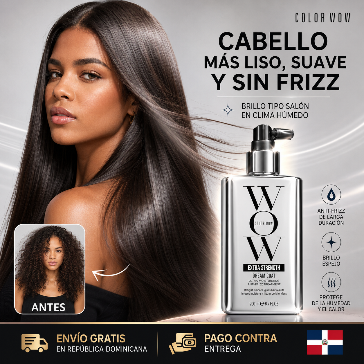 Tratamiento Anti-Frizz Extra Fuerte para Cabello Liso – Color Wow