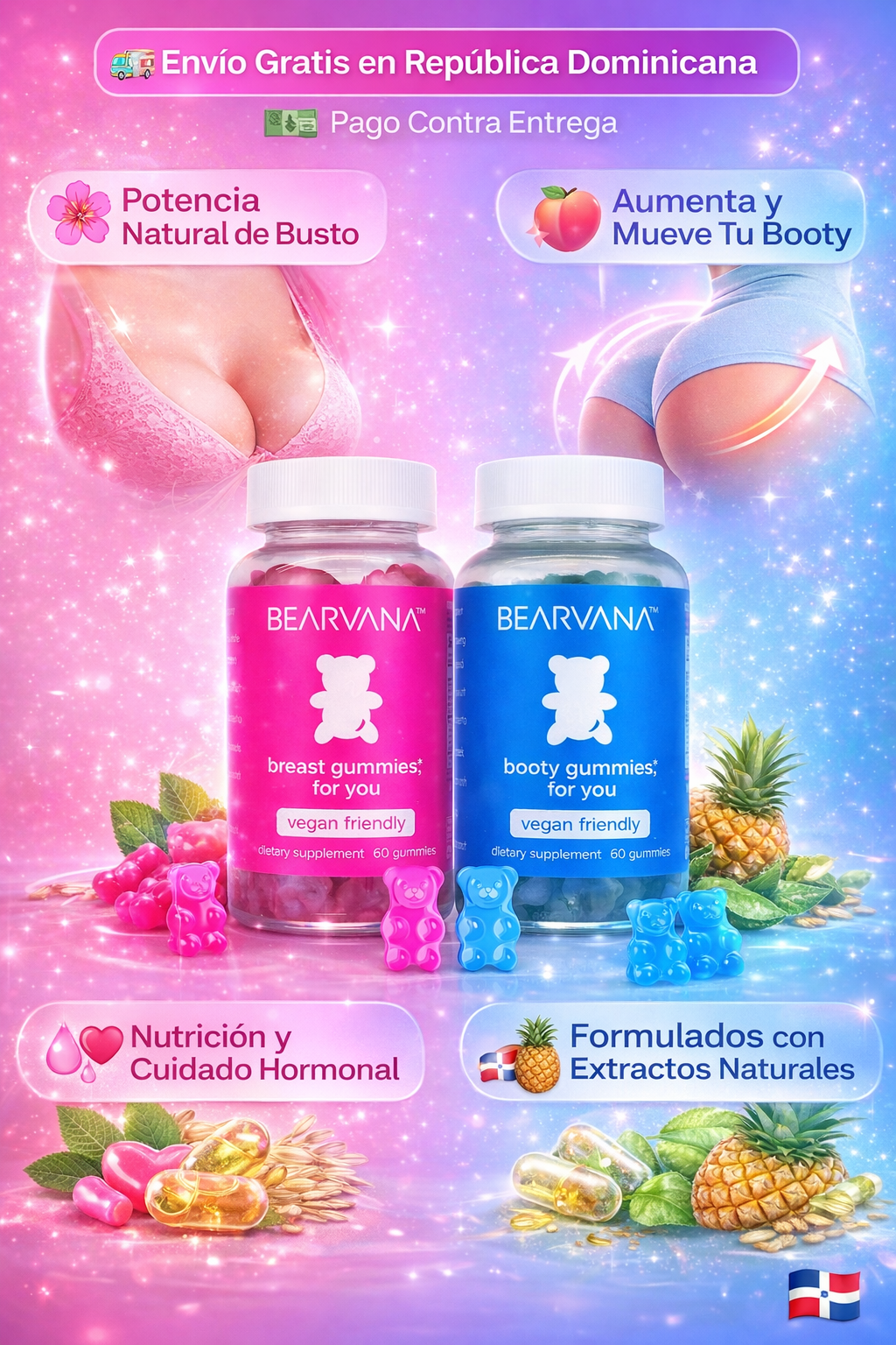 Bearvana Gummies – Forma Natural para Realzar Tu Figura 🍑🍒