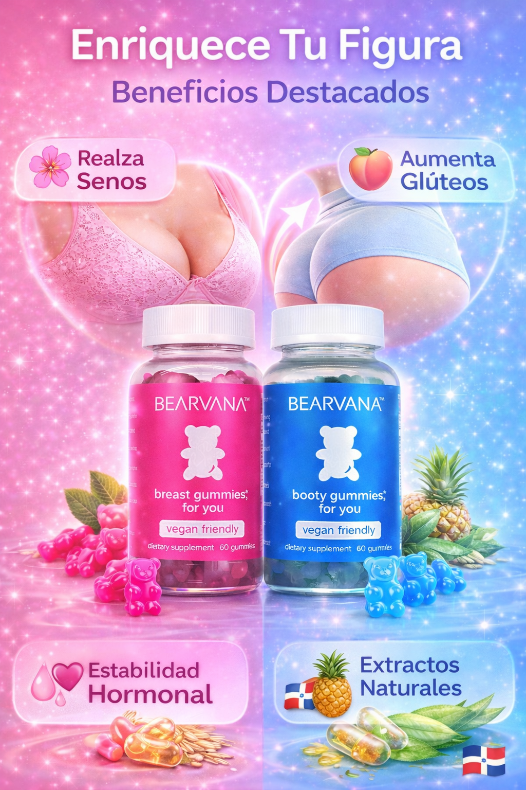 Bearvana Gummies – Forma Natural para Realzar Tu Figura 🍑🍒