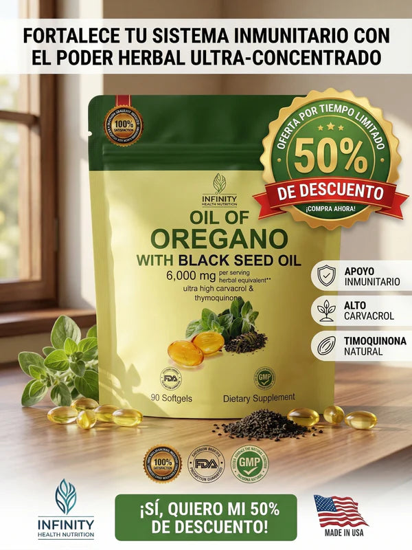 Oregano Oil + Black Seed Oil 6000 mg 🌿🔥