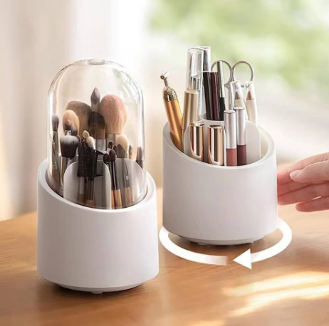 Organizador de Maquillaje 360° con Tapa Acrílica