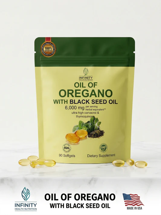 Oregano Oil + Black Seed Oil 6000 mg 🌿🔥